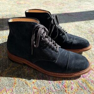 Alden Indy Boot Men's Blue Suede 9.5 B/D